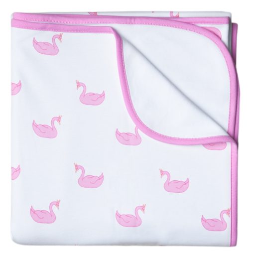Baby Blanket Pink Swans